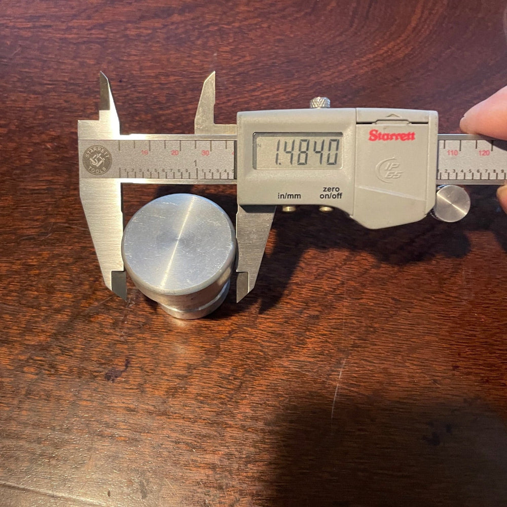 Oil Tank Cap - Flat Top Aluminum Harley Sportster Style Push In