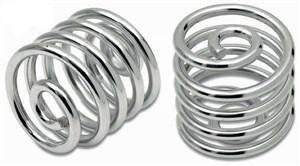 *** Free shipping *** The Factory Metal Works 2 inch Barrell Seat Springs Chrome for Triumph and Harley and all custom built Choppers and Bobbers