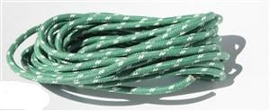 16 Gauge Green Cloth Covered Wire with 2 white tracers 10 ft The Factory Metal Works