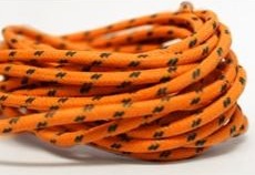 16 Gauge Orange Cloth Covered Wire with 2 Black Tracer 10 ft The Factory Metal Works
