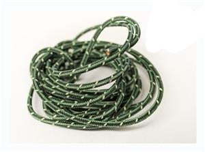 ** Free shipping ** 16 Gauge Green and Black Snake Skin Cloth Covered Wire 10ft The Factory Metal Works