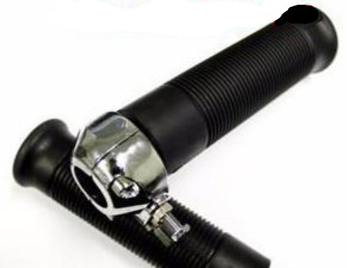 Black jack hammer grips and 1 inch single pul throttle assembly for all custom bobber and chopper motorcycles