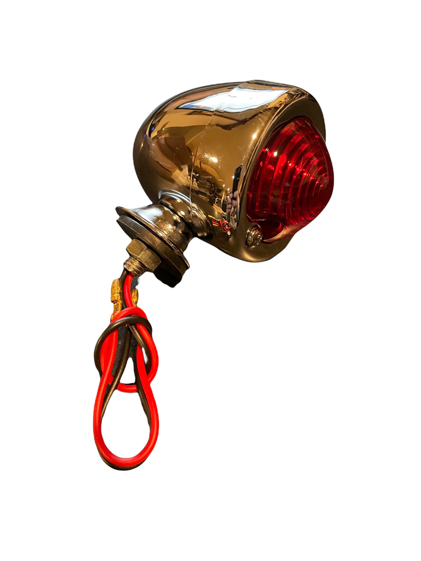 Tail Light with red lens with dual filament bullet style