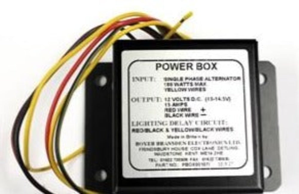Boyer battery eliminator and light delay for british twin motorcycles or similar applications