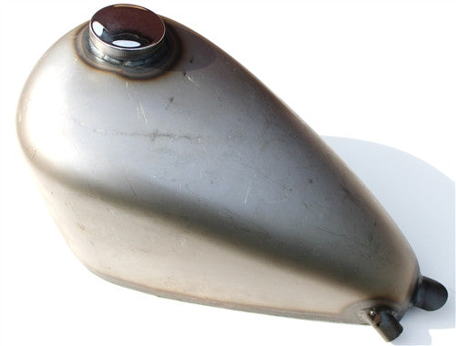 Narrow sporty style frisco mount gas tank for bobber and chopper motorcycles
