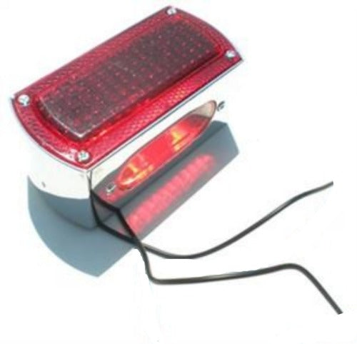 ** Free shipping ** Rectangle chrome chopper bobber motorcycle tail light